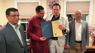 এমপি আবু সুফিয়ানকে প্যাটারসন সিটির সম্মাননা