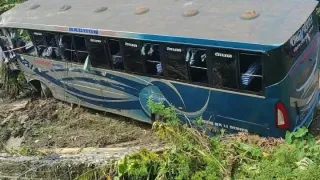 হেলপার চালাচ্ছিলেন বাস, খাদে পড়ে আহত ১০
